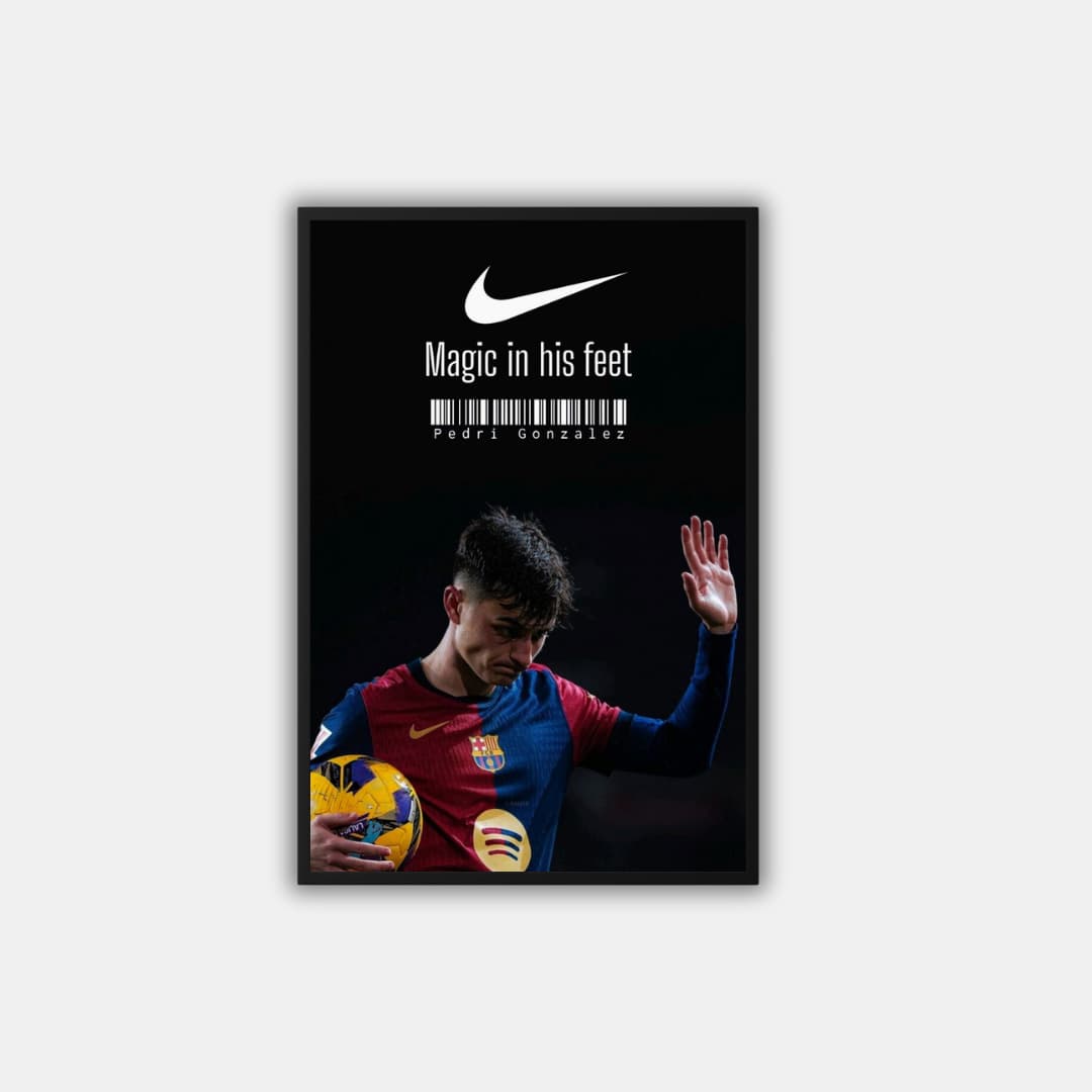 "Magic in his Feet" Pedri - Постер