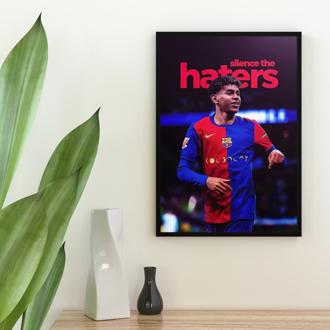 "Silence the Haters" Lamine Yamal - Постер