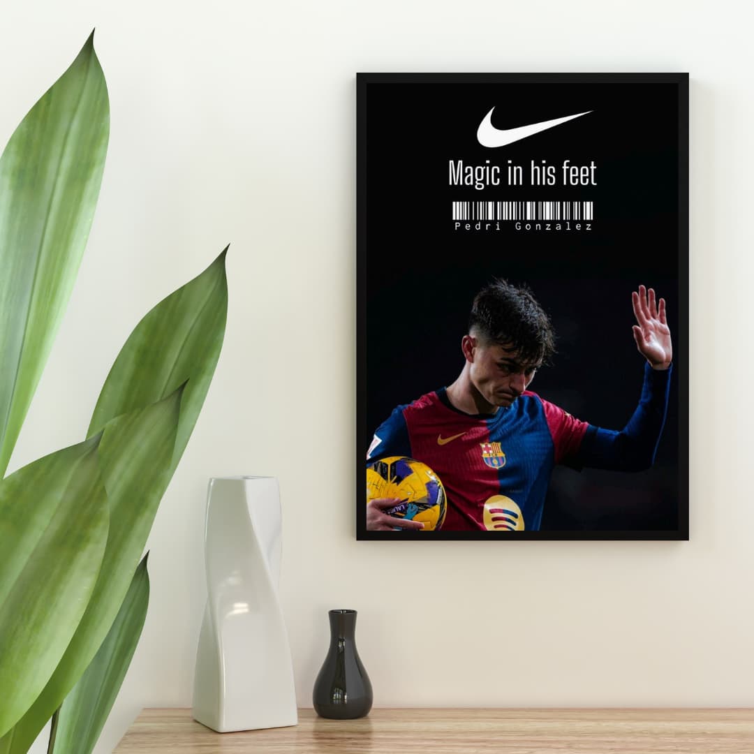 "Magic in his Feet" Pedri - Постер