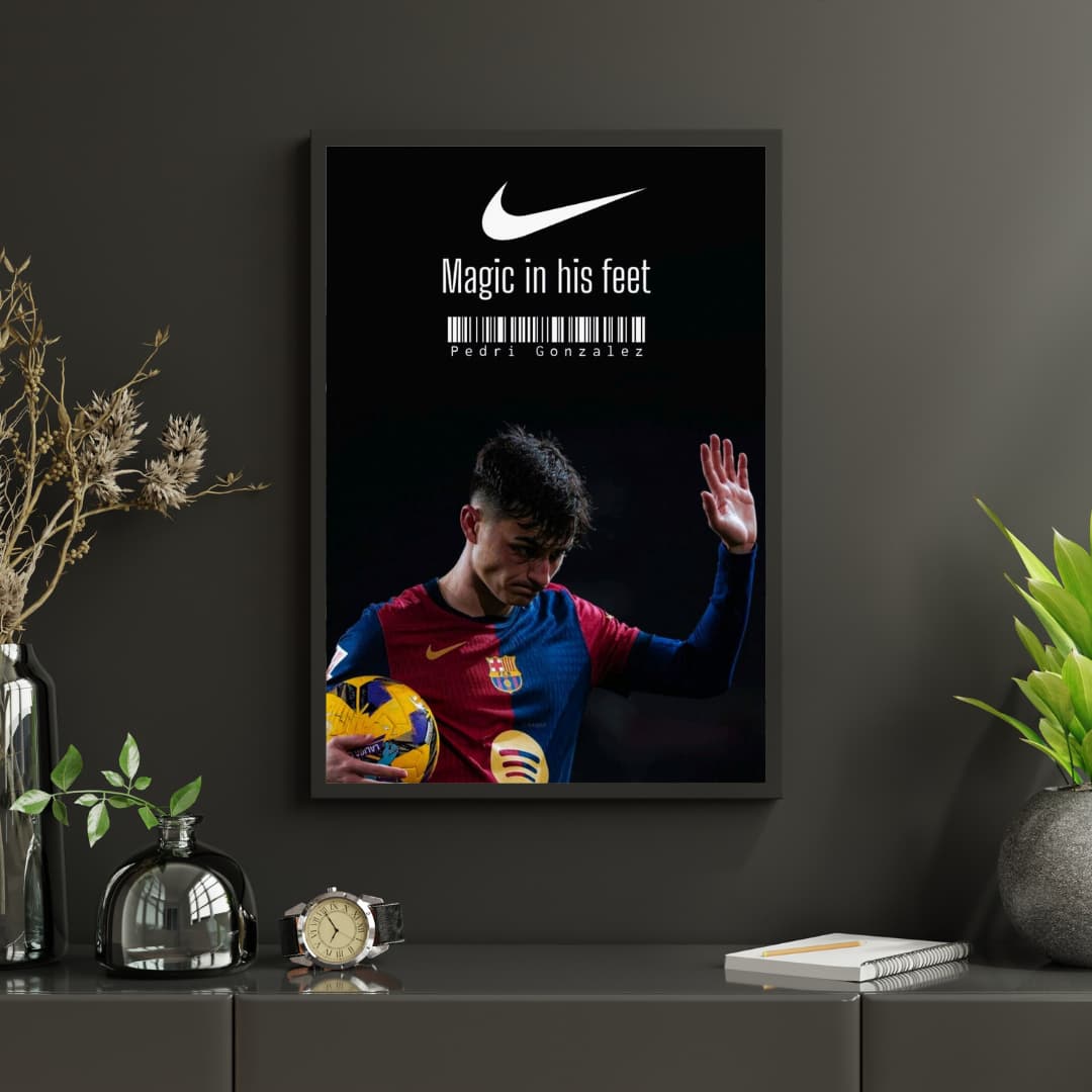 "Magic in his Feet" Pedri - Постер
