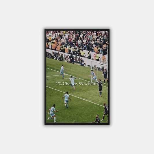 "1% Chance, 99% Faith" - Man. City - Постер