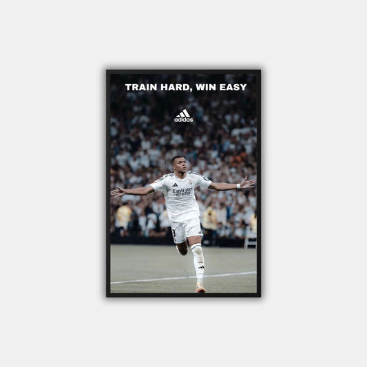 "Train Hard, Win Easy" Mbappe - Постер